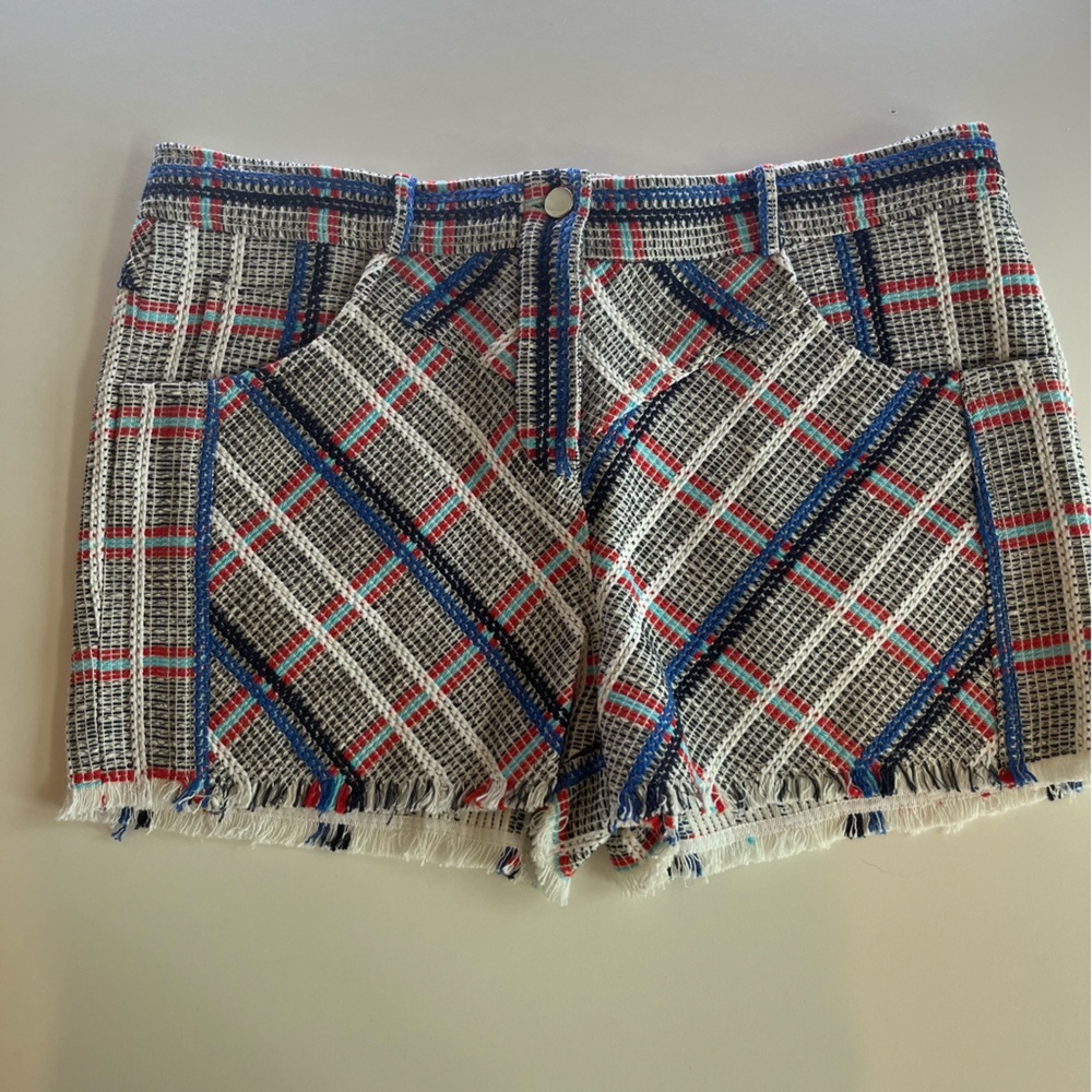 Rebecca Minkofff Saratoga acid tweed shorts.Size 10